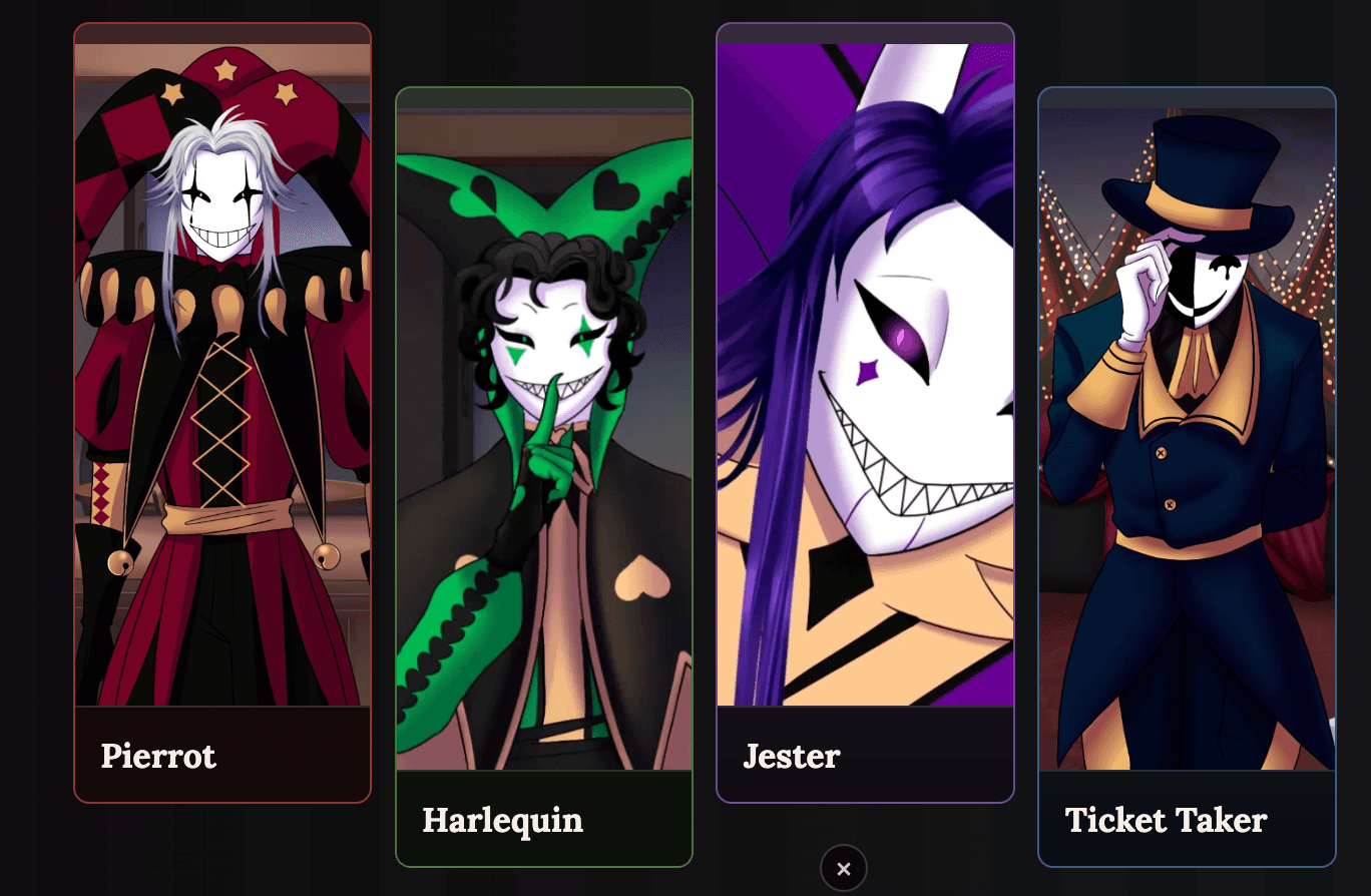 The Freak Circus character artwork