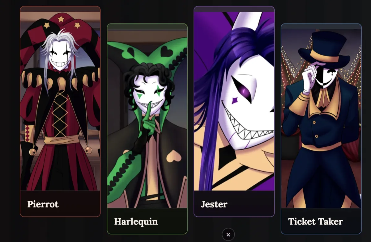 The Freak Circus cast assembled around the protagonist